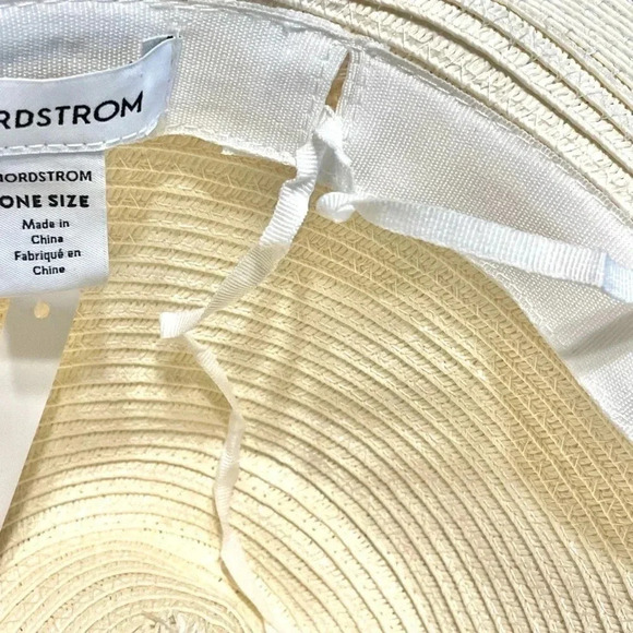 Nordstrom Adjustable Woven Straw Sun Hat Natural Women’s OS One Size NEW main image 7